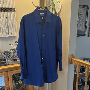 Van Heusen Men's Deep Blue Dress Shirt